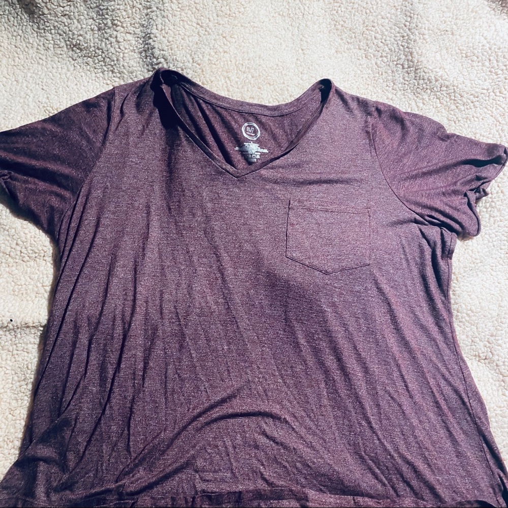 Heather maroon 24/7 tee